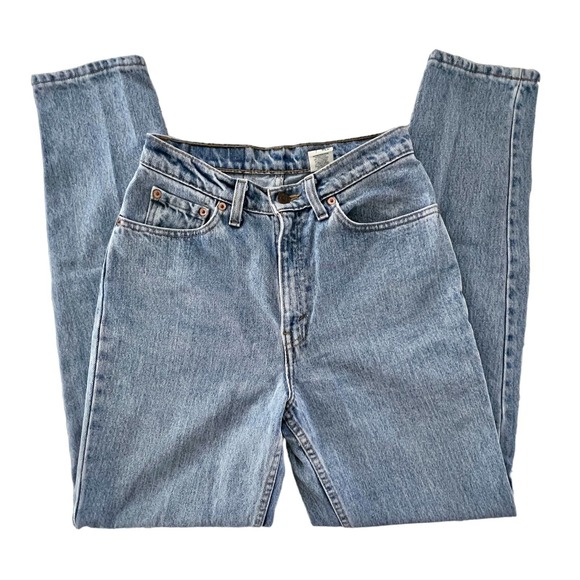Levi's Denim - Vintage 90s Levi’s 512 Slim Fit Tapered Leg 7 MED/27" Waist Blue Jeans Denim